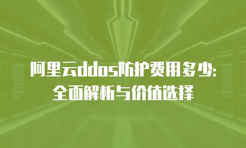 阿里云ddos防护费用多少：全面解析与价值选择