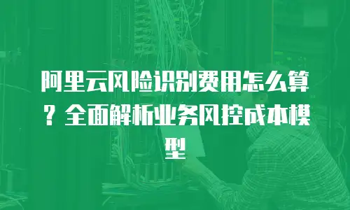 阿里云风险识别费用怎么算？全面解析业务风控成本模型