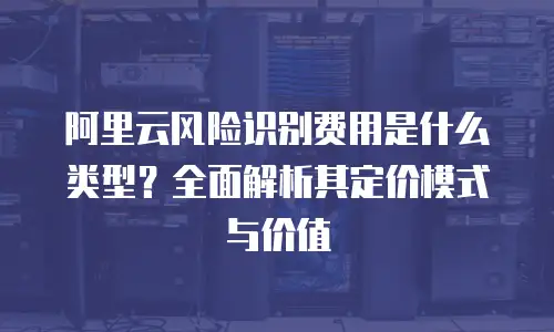 阿里云风险识别费用是什么类型？全面解析其定价模式与价值