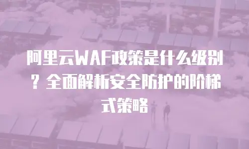 阿里云WAF政策是什么级别？全面解析安全防护的阶梯式策略