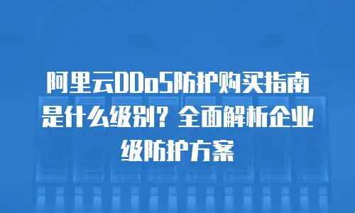 阿里云DDoS防护购买指南是什么级别？全面解析企业级防护方案