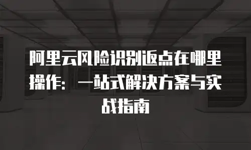 阿里云风险识别返点在哪里操作：一站式解决方案与实战指南