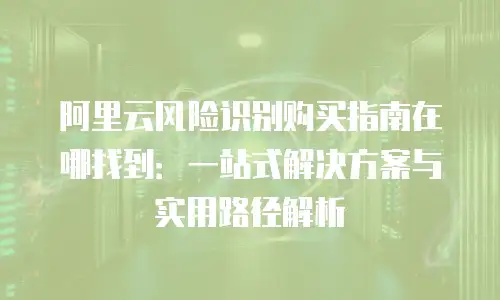 阿里云风险识别购买指南在哪找到：一站式解决方案与实用路径解析