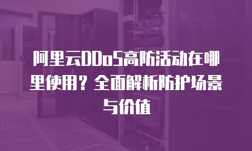 阿里云DDoS高防活动在哪里使用？全面解析防护场景与价值