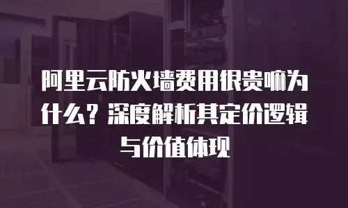 阿里云防火墙费用很贵嘛为什么？深度解析其定价逻辑与价值体现