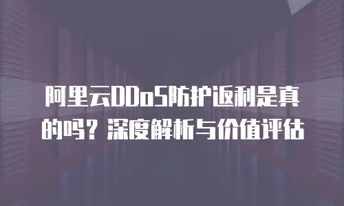 阿里云DDoS防护返利是真的吗？深度解析与价值评估