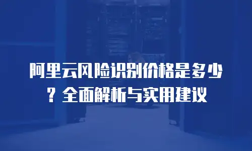 阿里云风险识别价格是多少？全面解析与实用建议