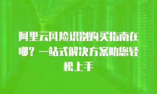 阿里云风险识别购买指南在哪？一站式解决方案助您轻松上手