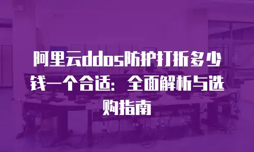 阿里云ddos防护打折多少钱一个合适：全面解析与选购指南