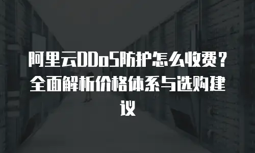 阿里云DDoS防护怎么收费？全面解析价格体系与选购建议