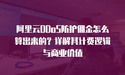 阿里云DDoS防护佣金怎么算出来的？详解其计费逻辑与商业价值