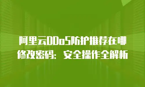阿里云DDoS防护推荐在哪修改密码：安全操作全解析
