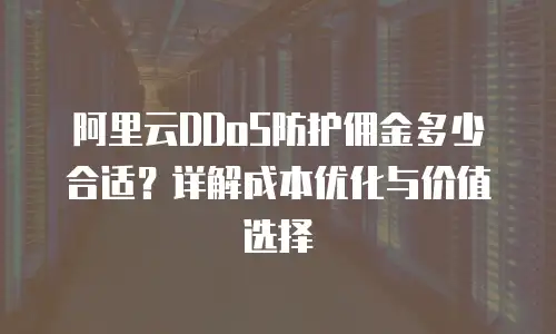 阿里云DDoS防护佣金多少合适？详解成本优化与价值选择