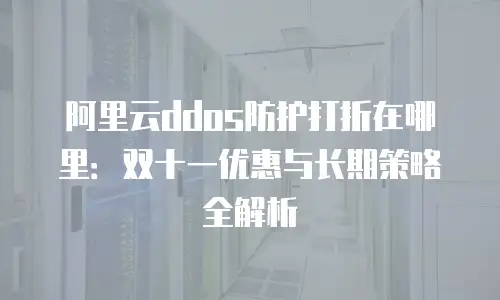 阿里云ddos防护打折在哪里：双十一优惠与长期策略全解析