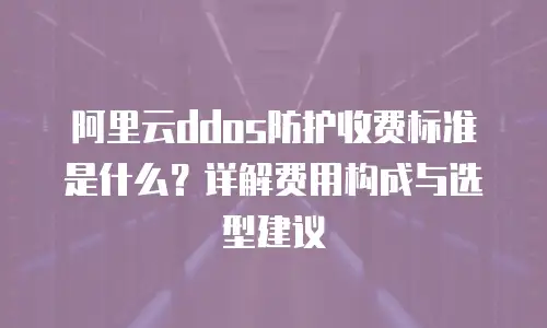阿里云ddos防护收费标准是什么？详解费用构成与选型建议