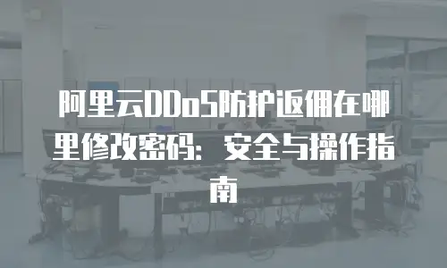 阿里云DDoS防护返佣在哪里修改密码：安全与操作指南