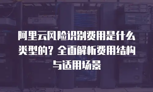 阿里云风险识别费用是什么类型的？全面解析费用结构与适用场景