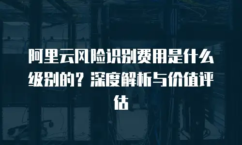 阿里云风险识别费用是什么级别的？深度解析与价值评估