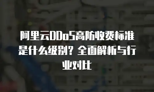 阿里云DDoS高防收费标准是什么级别？全面解析与行业对比