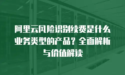阿里云风险识别续费是什么业务类型的产品？全面解析与价值解读