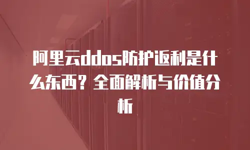 阿里云ddos防护返利是什么东西？全面解析与价值分析