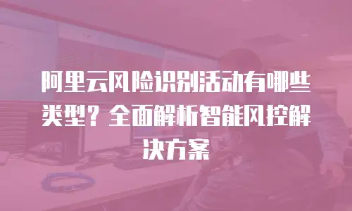 阿里云风险识别活动有哪些类型？全面解析智能风控解决方案