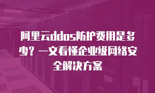 阿里云ddos防护费用是多少？一文看懂企业级网络安全解决方案