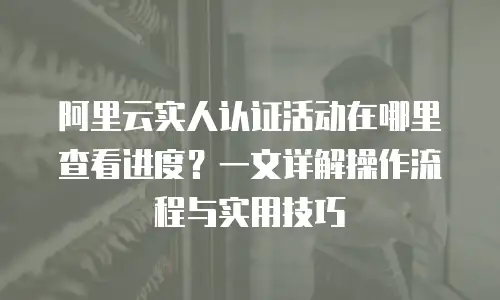 阿里云实人认证活动在哪里查看进度？一文详解操作流程与实用技巧
