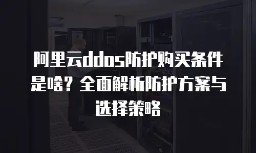 阿里云ddos防护购买条件是啥？全面解析防护方案与选择策略