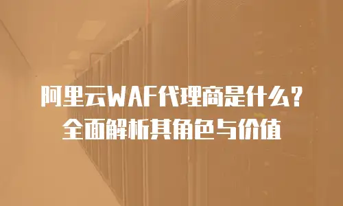 阿里云WAF代理商是什么？全面解析其角色与价值