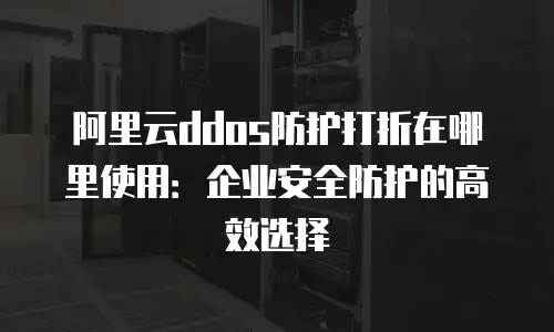 阿里云ddos防护打折在哪里使用：企业安全防护的高效选择