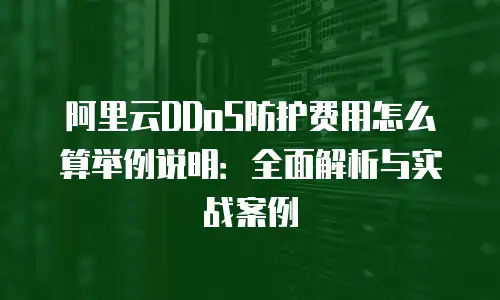 阿里云DDoS防护费用怎么算举例说明：全面解析与实战案例