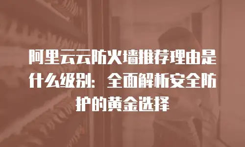 阿里云云防火墙推荐理由是什么级别：全面解析安全防护的黄金选择