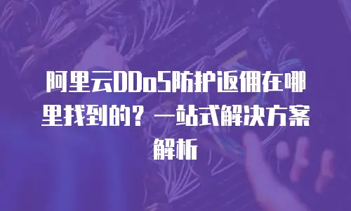 阿里云DDoS防护返佣在哪里找到的？一站式解决方案解析