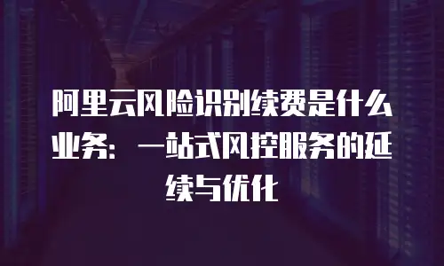 阿里云风险识别续费是什么业务：一站式风控服务的延续与优化