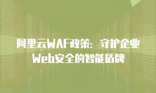 阿里云WAF政策：守护企业Web安全的智能盾牌