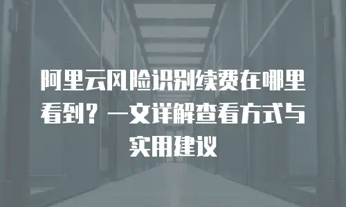阿里云风险识别续费在哪里看到？一文详解查看方式与实用建议