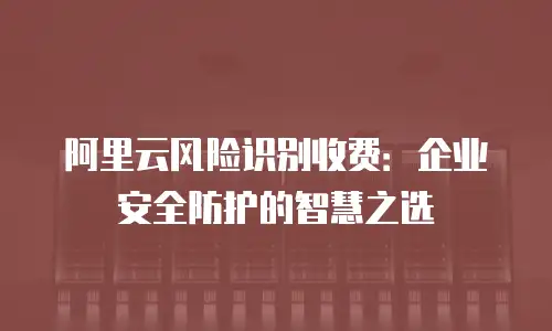 阿里云风险识别收费：企业安全防护的智慧之选