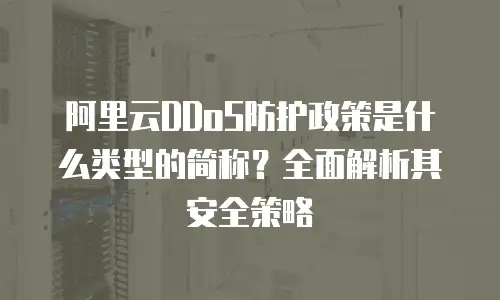 阿里云DDoS防护政策是什么类型的简称？全面解析其安全策略