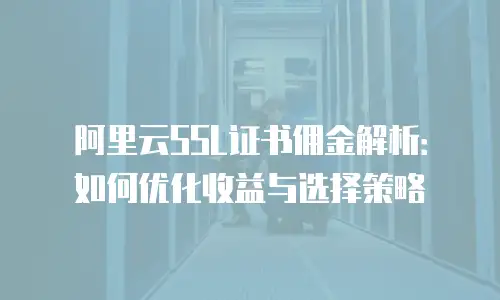 阿里云SSL证书佣金解析：如何优化收益与选择策略