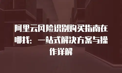 阿里云风险识别购买指南在哪找：一站式解决方案与操作详解