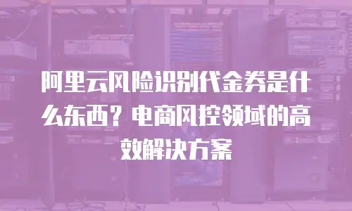 阿里云风险识别代金券是什么东西？电商风控领域的高效解决方案