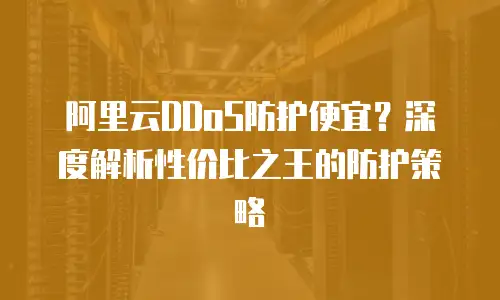 阿里云DDoS防护便宜？深度解析性价比之王的防护策略