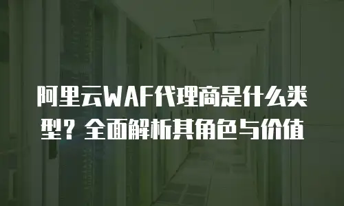 阿里云WAF代理商是什么类型？全面解析其角色与价值