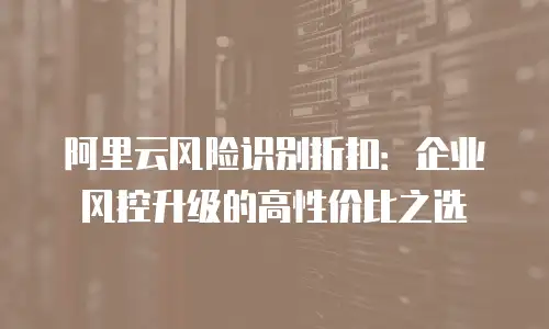 阿里云风险识别折扣：企业风控升级的高性价比之选