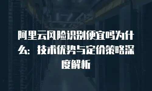 阿里云风险识别便宜吗为什么：技术优势与定价策略深度解析