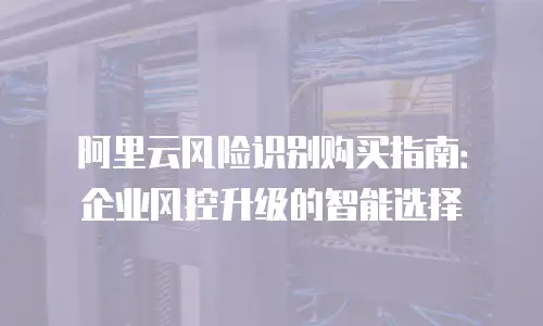 阿里云风险识别购买指南：企业风控升级的智能选择