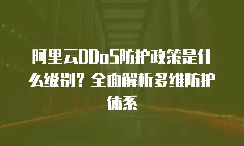 阿里云DDoS防护政策是什么级别？全面解析多维防护体系