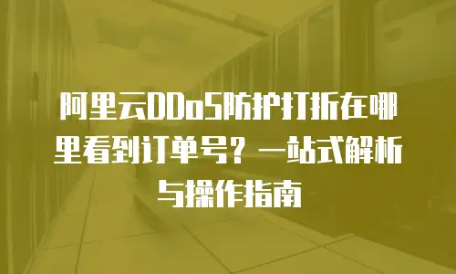 阿里云DDoS防护打折在哪里看到订单号？一站式解析与操作指南