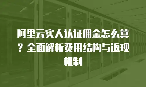 阿里云实人认证佣金怎么算？全面解析费用结构与返现机制